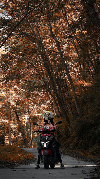 Bike with girl , Popular backgrounds, Bike romance, Captivating duos HD phone wallpaper