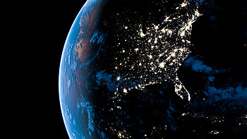 Universe, Lights, Land, Earth, Glow, Planet HD wallpaper