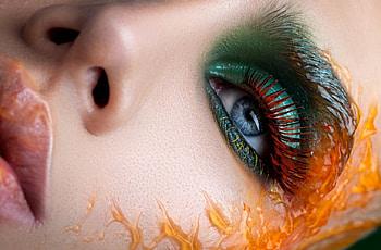 Make-up, style, model, girl, beautiful, beauty, woman, green, eye, female HD wallpaper
