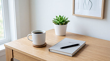 Clean Desk Serenity —, Succulent HD wallpaper