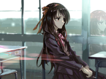 The Melancholy Of Haruhi Suzumiya , anime-girl, anime, artist, artwork, digital-art HD wallpaper