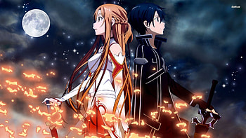 Yuuki asuna kirito kiss | HD wallpaper