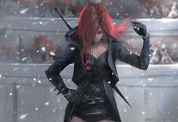 Warrior Girl By Wlop, warrior, artist, artwork, digital-art, deviantart HD wallpaper