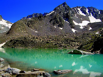 Nature, Water, Stones, Mountains, Lake, Crushed Stone, Macadam HD wallpaper