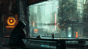Cyber Café Twilight - Ultra | Now, Sci Fi, city, coffee shop, sci fi city, futuristic, futuristic city HD wallpaper