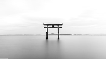 Torii Black and White high quality HD wallpaper