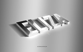 Eliza, silver 3d art, gray background, with names, Eliza name, Eliza greeting card, 3d art, with Eliza name HD wallpaper