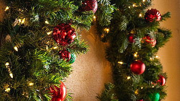 Christmas wreath Zoom background, Festive decoration, Christmas , Colorful ry HD wallpaper