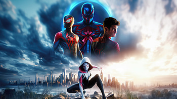 Gwen Stacy Miles Morales And Spider Man 2099 Collide, gwen-stacy, miles-morales, spiderman-2099, spiderman, superheroes, artwork, artist, art, digital-art HD wallpaper