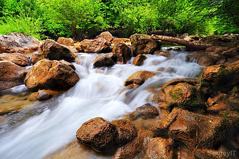 Little Waterfalls, waterfalls, nature, rocks, forest, stream HD wallpaper