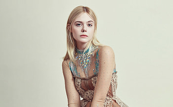 Elle Fanning, blonde, gorgeous actress, harper bazaar, 2018 HD wallpaper