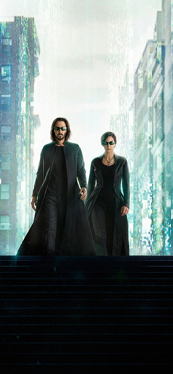 The Matrix Resurrections, , Keanu Reeves, Carrie Anne Moss HD phone wallpaper