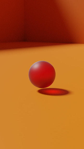 Red Orb, digital, art, yellowish orange, cycles, blender, digital art, orange, 3d, ball, crimson, canada, render, liminal HD phone wallpaper