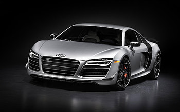 Cars, Front View, Silver, Silvery, Audi R8 HD wallpaper