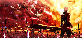 Red and black motorcycle part, Archer Fatestay Night, , Fate series HD wallpaper
