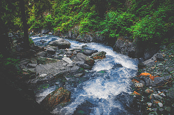 Nature, Water, Stones, Spray, Flow, Creek, Brook HD wallpaper