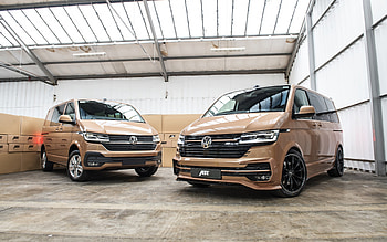 2022, Volkswagen Multivan T6, exterior, tuning Multivan, ABT, bronze Multivan, German cars, Volkswagen HD wallpaper