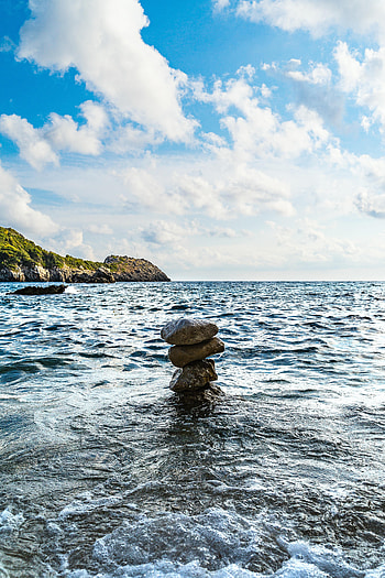 Landscape, Nature, Stones, Waves, Rocks HD phone wallpaper