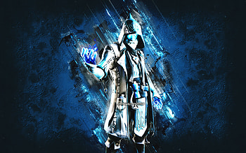 Fortnite Icewater Castor Skin, Fortnite, main characters, blue stone background, Icewater Castor, Fortnite skins, Icewater Castor Skin, Icewater Castor Fortnite, Fortnite characters HD wallpaper