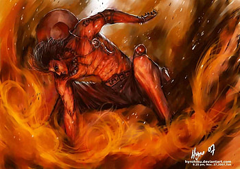 one peace, power, anime, fire HD wallpaper