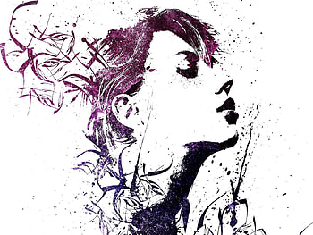 Vector, Brown, Girl, Portrait HD wallpaper