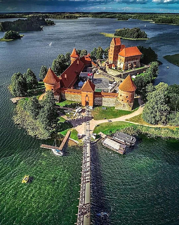 Trakai castle Lithuani, cloud, sky HD phone wallpaper