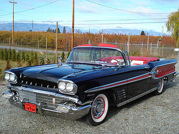 1958 Pontiac Parisienne convertible, pontiac, classic, convertible, parisienne, vintage HD wallpaper