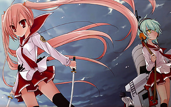 Hidan no Aria, reki, kinji, sword, aria, guns, weapons HD wallpaper