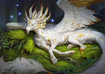 Kintsukuroi, dragon, white, alsares, art, fantasy HD wallpaper