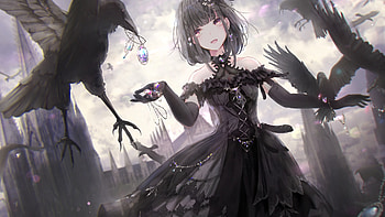 Gothic Anime, Gothic anime girl, Dark fashion, Gothic aesthetic HD wallpaper