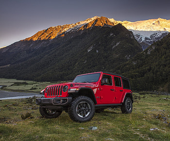 Red, 4x4, SUV, Jeep Wrangler HD wallpaper