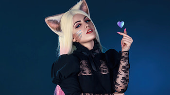 Ahri The Baddest , ahri, league-of-legends, games, artist, artwork, digital-art, deviantart, cosplay HD wallpaper