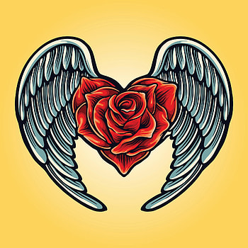Tattoo, Heart With Wings HD phone wallpaper