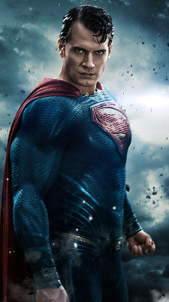 Henry Cavill, Iconic superhero, Kryptonian origins, Powerful invincibility HD phone wallpaper