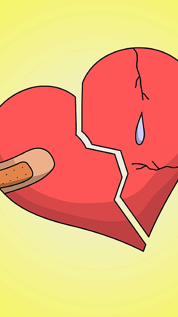 Broken Heart, broken heart dil, heart piece, emotional HD phone wallpaper