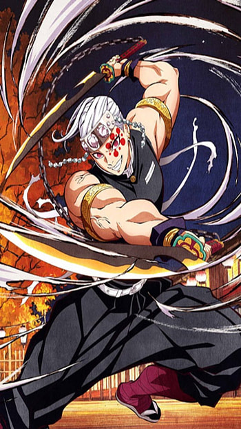 Uzui Tengen, art, glass HD phone wallpaper