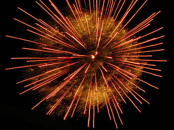 explosive holiday, fireworks, pyro, fourth, black, graphy, orange, july, celebration, explosion, pretty, fire HD wallpaper