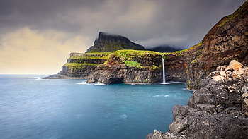 Magical waterfalls, Nature's masterpiece, Misty landscapes, Majestic charm HD wallpaper