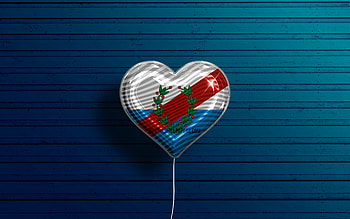 I Love La Rioja, , realistic balloons, blue wooden background, Day of La Rioja, Argentine provinces, flag of La Rioja, Argentina, balloon with flag, Provinces of Argentina, La Rioja flag, La Rioja HD wallpaper