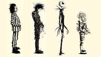 Beetlejuice cartoon, Tim's cartoon , Animated charm, Whimsical artwork HD wallpaper