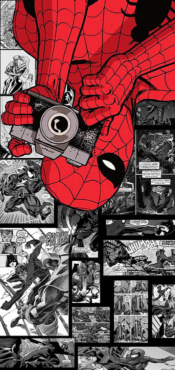 Spider Man With Camera [Black & White] Galaxy S10 Hole Punch , Spider Man White HD phone wallpaper