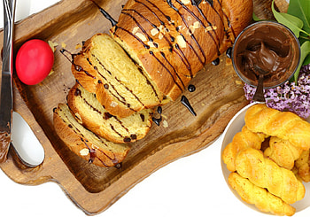 Easter Food, chocolate, easter, bread, food, cake HD wallpaper
