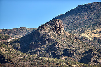Nature, Sky, Mountains, Rocks, Slope, Cactus HD wallpaper