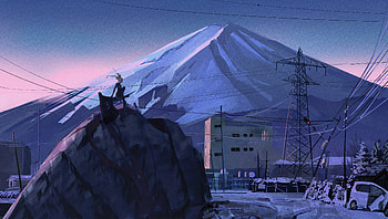 Kaiju No. 8 : Kikoru Shinomiya Stands Against the Snowy Mountain Backdrop, Anime, Kaiju No. 8, Kikoru Shinomiya HD wallpaper