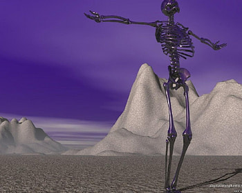Skeleton in Dessert, dessert, sand, alone, skeleton HD wallpaper