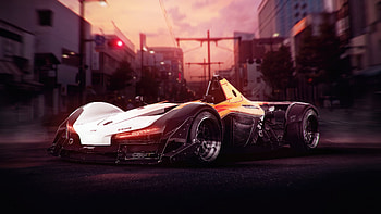 F1 Racing Car On Road Concept, racing-cars, cars, artist, artwork, digital-art HD wallpaper