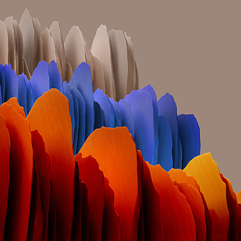 Samsung Fold, orange, sky HD phone wallpaper