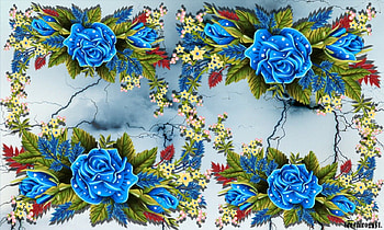 BLUE ROSES AND LIGHTNING, LIGHTNING, ROSES, CREATION, BLUE HD wallpaper