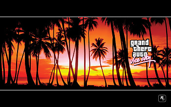 Games, Sunset, Palms, Grand Theft Auto (Gta) HD wallpaper