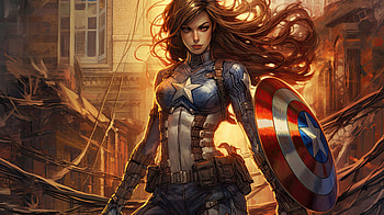 Women Captain America, captain-america, superheroes, artwork, digital-art, artist, artstation HD wallpaper